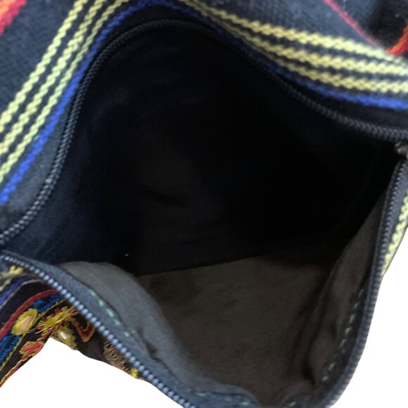 Tribe Azure Handcrafted Cotton Sling Bag With Ganesha Embroidery & Om Motif - Picture 9 of 11